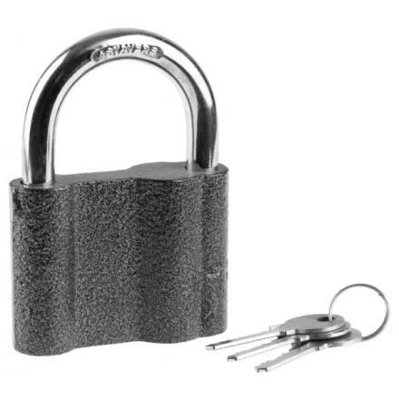 Замок STAYER &quot;MASTER&quot; навесной, металлический корпус, с закаленной дужкой, в коробке, 80мм 37145-80 купить в Перми