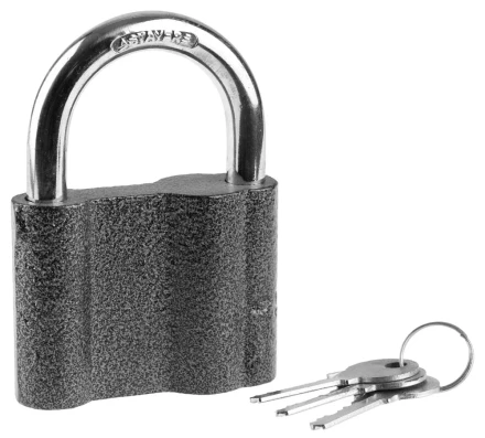 Замок STAYER &quot;MASTER&quot; навесной, металлический корпус, с закаленной дужкой, в коробке, 80мм 37145-80 купить в Перми