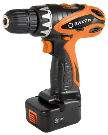 Дрель-шуруповерт аккумуляторная ВИХРЬ ДА-12-2к купить в Перми