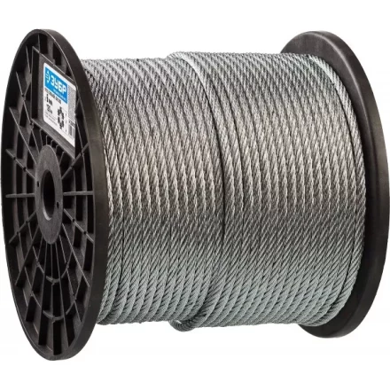 Трос стальной ЗУБР &quot;ПРОФЕССИОНАЛ&quot;, оцинкованный, DIN 3055, d=6 мм, L=120 м 4-304110-06 купить в Перми