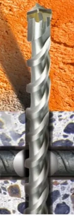 Бур SDS-plus по бетону с арматурой AX 8х260мм Кратон 1 02 05 007 купить в Перми