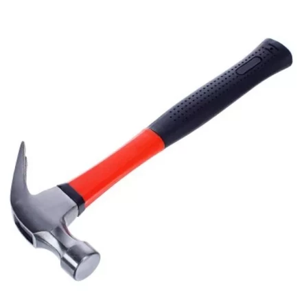 Молоток-гвоздодёр 450г фибергласовая двухкомпонентная ручка магнит Вихрь купить в Перми