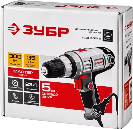 Дрель-шуруповерт сетевая ЗСШ-300-2 серия МАСТЕР купить в Перми