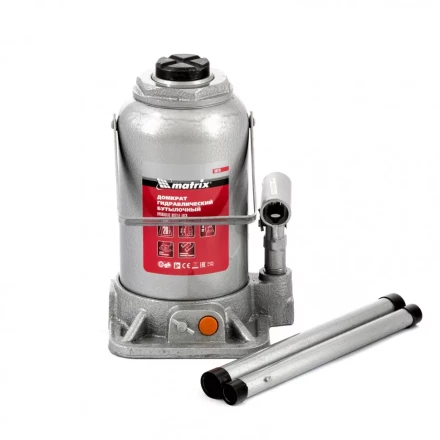 Домкрат гидравлический бутылочный 20 т h подъема 244-449 мм Matrix 50778 купить в Перми