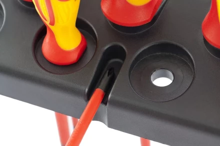 Набор отверток диэлектрических до 1000 В тестер CrMo двухкомпонентные рукоятки 8 шт Gross 12950 купить в Перми