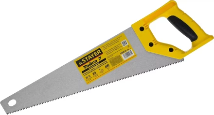 Ножовка универсальная (пила) &quot;Тайга-7&quot;, 400мм,7TPI, закаленный зуб, рез вдоль и поперек волокон, для средн заготовок, фанеры, ДСП,МДФ, STAYER 15050-40_z02 купить в Перми