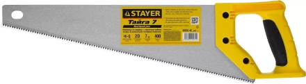 Ножовка универсальная (пила) &quot;Тайга-7&quot;, 400мм,7TPI, закаленный зуб, рез вдоль и поперек волокон, для средн заготовок, фанеры, ДСП,МДФ, STAYER 15050-40_z02 купить в Перми