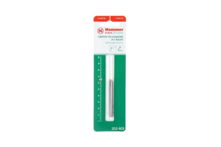 Сверло по плитке HAMMER Ф5х63мм (DR GL 5,0мм*61мм) купить в Перми