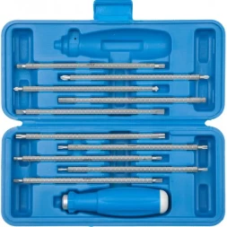 Набор ЗУБР: Отвертка с 2сторонними стержнями, пластик бокс, хромомолибденовая сталь, 11 предметов, 175мм 25427-H11