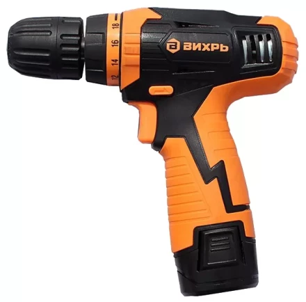 Дрель-шуруповерт аккумуляторная ВИХРЬ ДА-12Л-2К купить в Перми