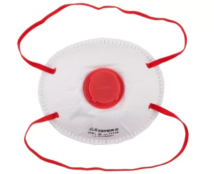 Полумаска фильтрующая STAYER &quot;MASTER&quot; коническая, с клапаном, многослойная, класс защиты FFP1 11118 купить в Перми