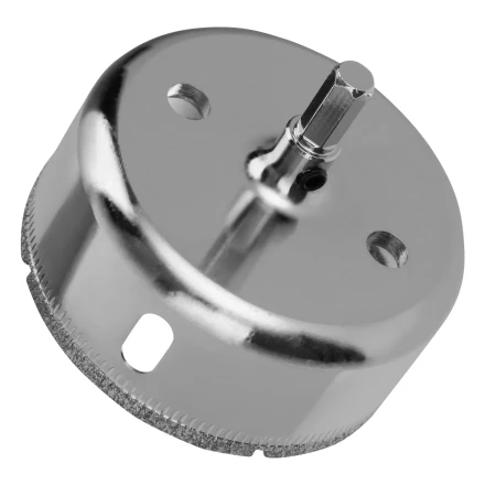 Сверло по керамической плитке и стеклу Сибртех, 68 х 55 мм, шестигранный хвостовик, с центрующим сверлом купить в Перми