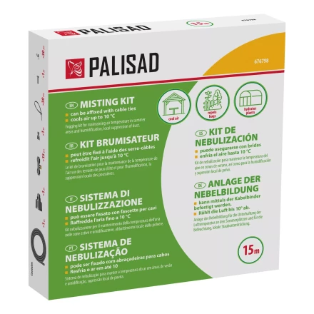 Система туманообразования Palisad 676798, полиэтиленовый шланг, длина 15 м, форсунки 15 шт купить в Перми