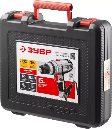 Дрель-шуруповерт сетевая в кейсе ЗСШ-300-2 К серия МАСТЕР купить в Перми