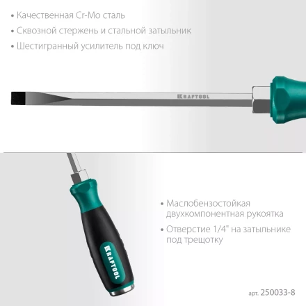 Ударные отвертки IMPACT 250033-8 купить в Перми