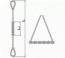 Строп комбинированный 0.7 т L=3 м L цепи=1.2 м заплет купить в Перми