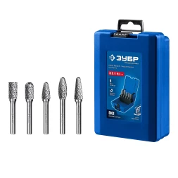 Зубр Набор твердосплавных борфрез, 5 шт.: B1020, C1020, F1020, H1025, L1025 (28815-H5)