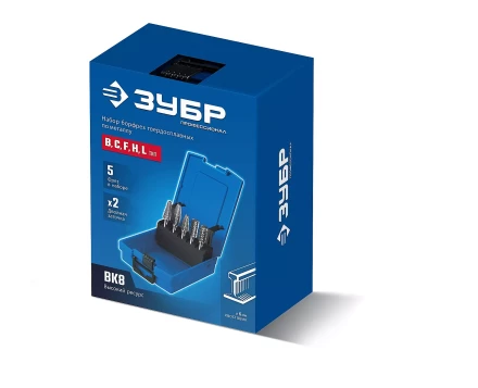 Зубр Набор твердосплавных борфрез, 5 шт.: B1020, C1020, F1020, H1025, L1025 (28815-H5) купить в Перми