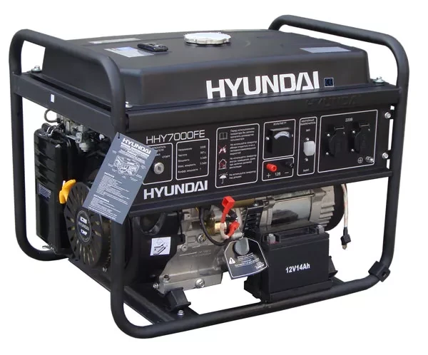 Бензогенератор Hyundai HHY 7000FЕ ATS + колеса купить в Перми