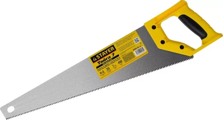 Ножовка универсальная (пила) &quot;Тайга-7&quot;, 450мм,7TPI, закаленный зуб, рез вдоль и поперек волокон, для средн заготовок, фанеры, ДСП,МДФ, STAYER 15050-45_z02 купить в Перми