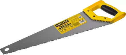 Ножовка универсальная (пила) &quot;Тайга-7&quot;, 450мм,7TPI, закаленный зуб, рез вдоль и поперек волокон, для средн заготовок, фанеры, ДСП,МДФ, STAYER 15050-45_z02 купить в Перми