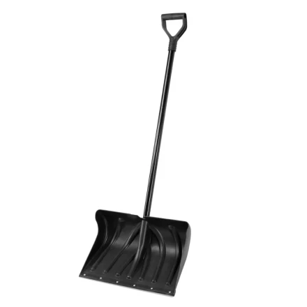 Лопата для уборки снега пластиковая, 490х325х1380 мм, стальной черенок, Palisad 61661 купить в Перми