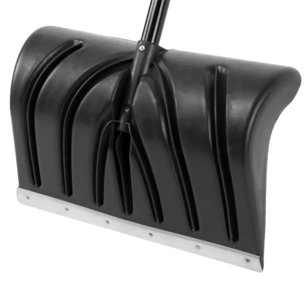 Лопата для уборки снега пластиковая, 490х325х1380 мм, стальной черенок, Palisad 61661 купить в Перми