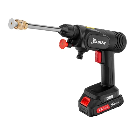 Моечная машина высокого давления аккумуляторная А-21-02, 40 бар, 4 л/мин, Li-ion 21 В, 2 акк.// MTX купить в Перми