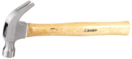 Молоток-гвоздодер ЗУБР кованый, с деревянной рукояткой, 375г 20237-375 купить в Перми