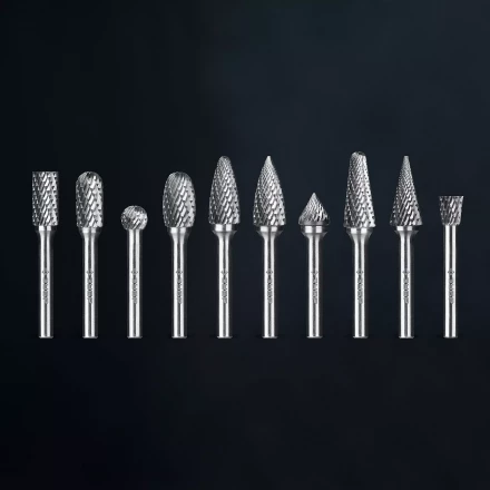 Зубр Набор твердосплавных борфрез, 10 шт.: A1020, C1020, D1009, E1220, F1225, G1225, J1009, L1228, M1225, N1010 (28815-H10) купить в Перми