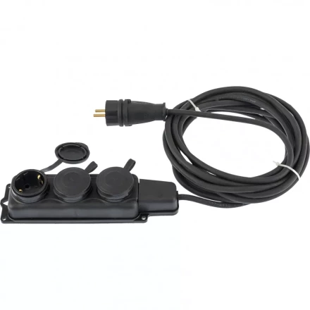 Удлинитель электрический силовой 10 м 3 х 1,5 мм 16 А тип УХЗ-16 Россия Denzel 96025 купить в Перми