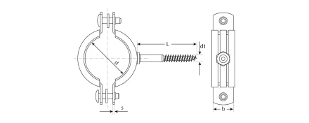 Хомуты трубные с шурупом карточка серия ЭКСПЕРТ купить в Перми