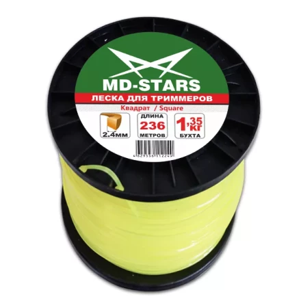 Леска для триммера SQUARE (квадрат) катушка 2,4ММХ236М купить в Перми