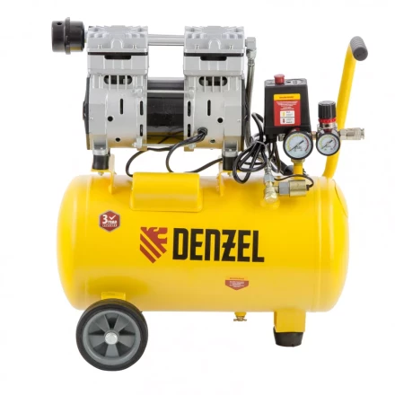 Компрессор безмаслянный Denzel DLS950/24 малошумный 58026 купить в Перми