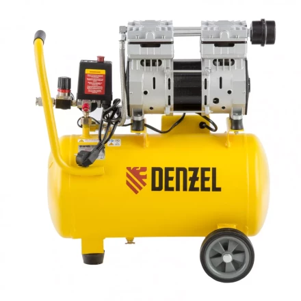 Компрессор безмаслянный Denzel DLS950/24 малошумный 58026 купить в Перми