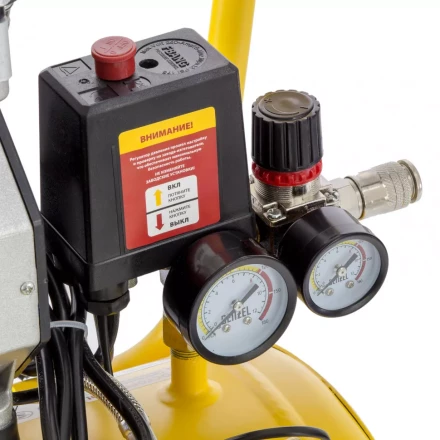 Компрессор безмаслянный Denzel DLS950/24 малошумный 58026 купить в Перми