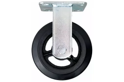 Аппаратное неповоротное колесо большегрузное HITCH 125*50 резина черная FCd54 (SZ085000)