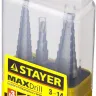 Набор STAYER "MASTER": Ступенчатые сверла по сталям и цвет.мет., сталь HSS, d=3-14мм,12ступ. d 4-12 мм 5 ступ., d 6-20мм 8ступ. 29660-3-20-H3 купить в Перми