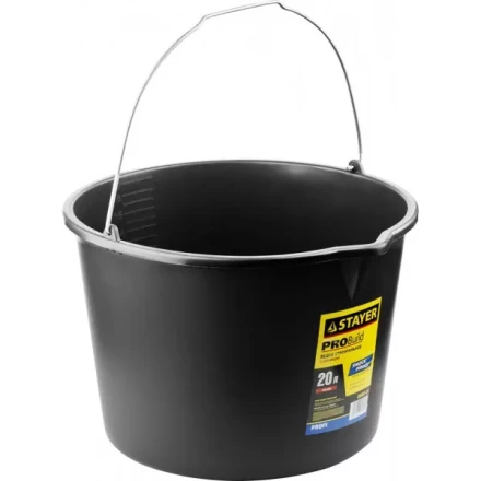 Ведро STAYER &quot;PROFI&quot; строительное пластмассовое с носиком, 20л 06083-20 купить в Перми