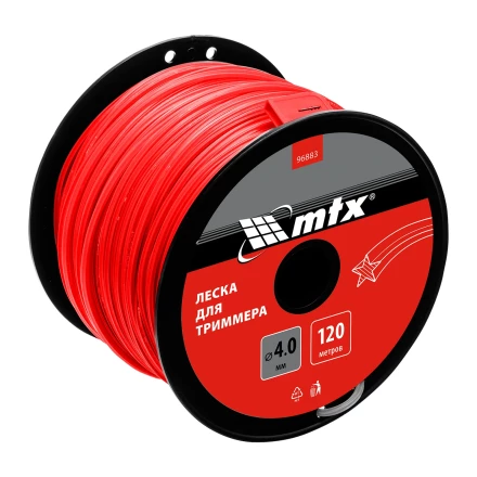 Леска для триммера звезда 4,0 мм х 120 м, на катушке //MTX 96883 купить в Перми