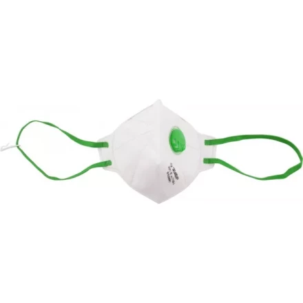 Полумаска фильтрующая ЗУБР &quot;МАСТЕР&quot; плоская, с клапаном, многослойная, класс защиты FFP2 11166-2 купить в Перми