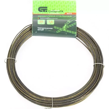Проволока стальная 25 м вязальная термообработанная 1,4 мм Сибртех 84910 купить в Перми