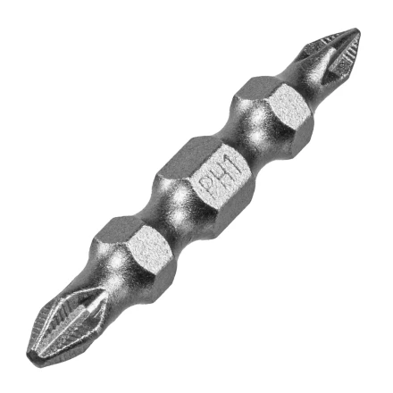Бита двухсторонняя, PH2-PH1 х 45 мм, сталь S2, 10 шт. Denzel 11674 купить в Перми