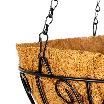 Кашпо подвесное с декором, с кокосовой корзиной, диаметр, 30 см Palisad 690108 купить в Перми