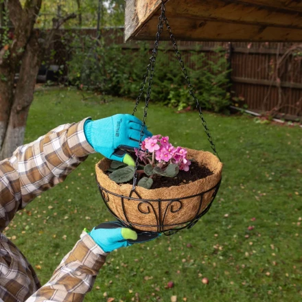 Кашпо подвесное с декором, с кокосовой корзиной, диаметр, 30 см Palisad 690108 купить в Перми