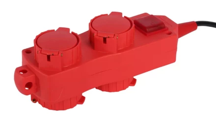 Удлинитель СВЕТОЗАР электрический с заземлением, выключатель, евро, 4 (2х2) гнезда, с крышками, 3м SV-55017-3 купить в Перми