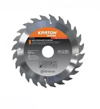 Диск пильный по дереву Кратон PROFESSIONAL 250 х 32 х 2,9 мм 40Т 1 06 03 036 купить в Перми