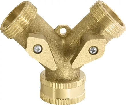 Разветвитель 2- х  канальный регулируемый внешняя и внутренняя резьба 3/4" латунный  PALISAD 66523 купить в Перми