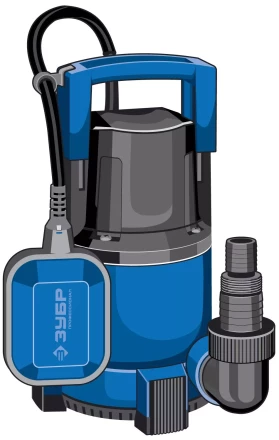 Насос ЗУБР &quot;ПРОФЕССИОНАЛ&quot; Т3 погружной дренажный для чистой воды (d пропускаемых частиц до 5мм), 400Вт, пропускная способность 140л/мин, напор 8,0м НПЧ-Т3-400 купить в Перми