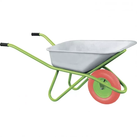 Тачка садово-строительная с PU колесом грузоподъемность 180 кг объем 90 литров   СИБРТЕХ 68968 купить в Перми